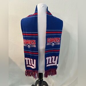 New York Giants Scarf NFL 100% Acrylic Forever Collectibles 6.5” W x 64” L EUC